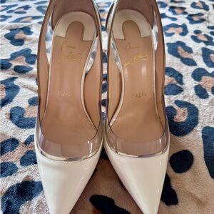 Christian Louboutin Off White Patent Heels 👠 ❤️